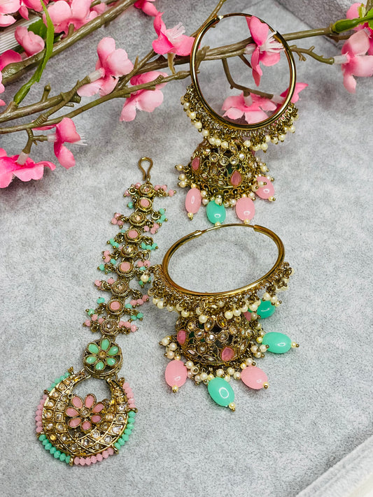 Baali Earrings & Tikka Set | Creative Jewels