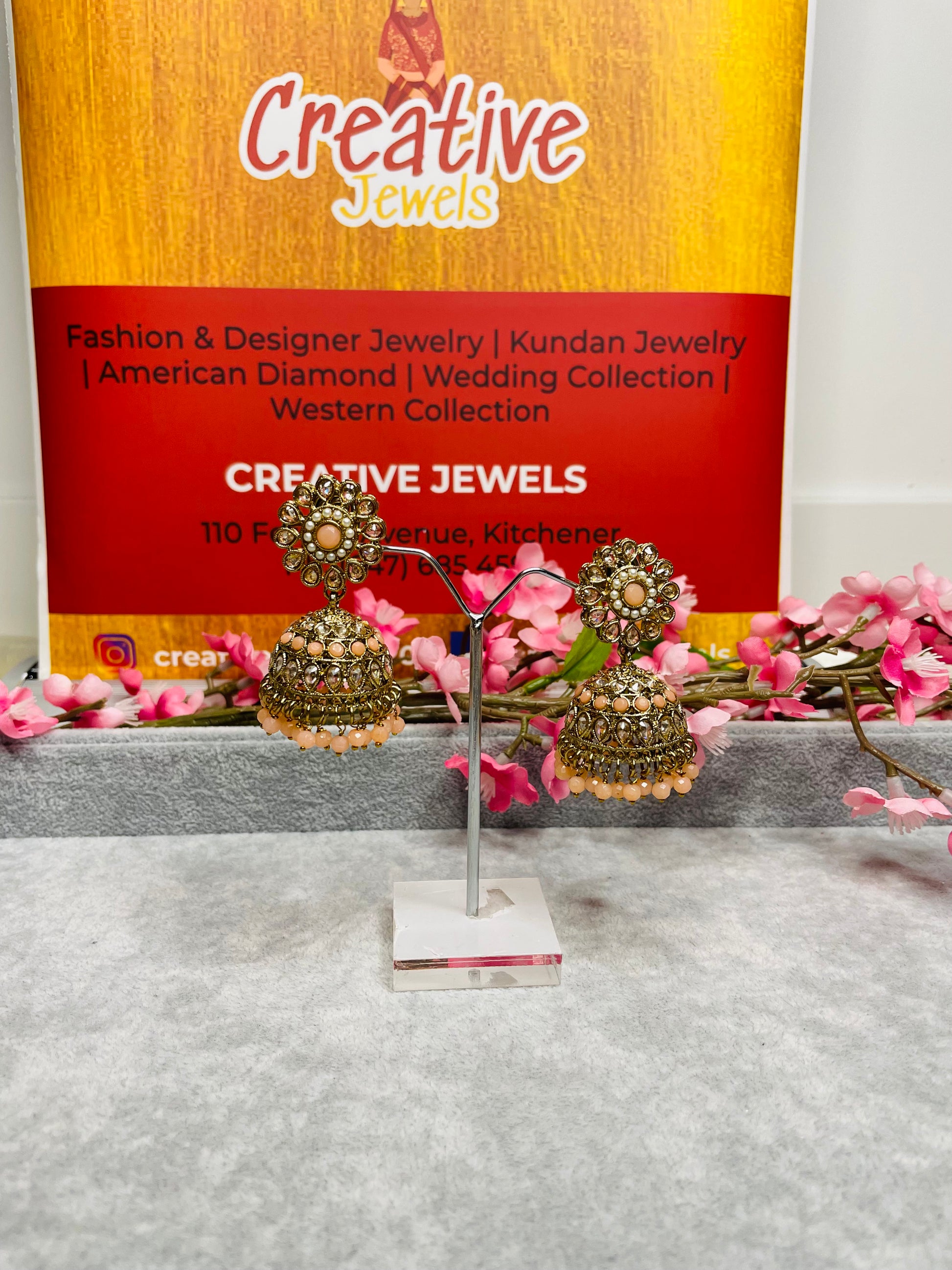 Jhumki tikka set, Indian Jewellery in Canada, Indian Jewelry near me, Indian Jewellery store, Polki Set