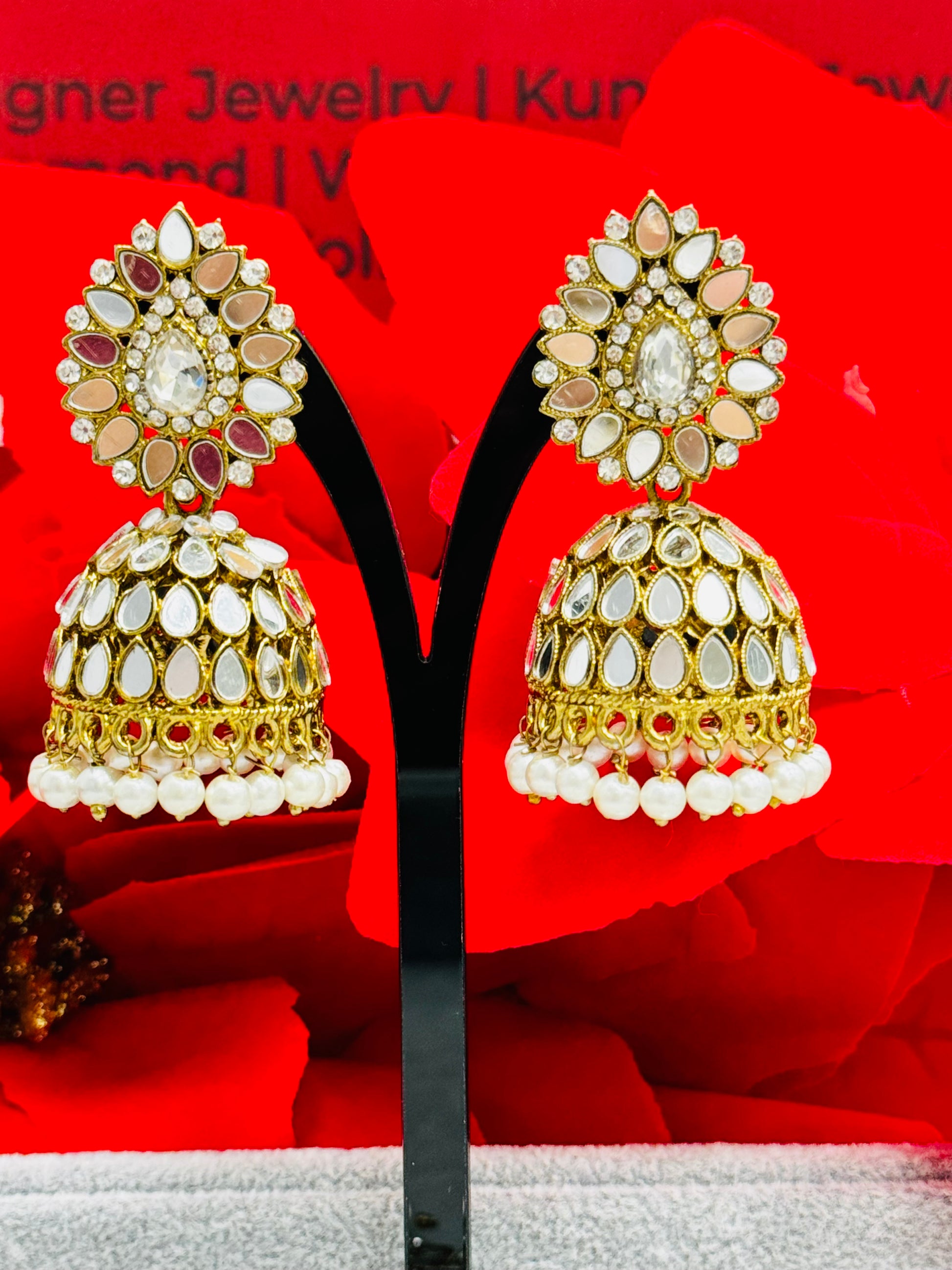 Mirror Jhumki & Tikka Set: Radiate Charm with Creative Jewels