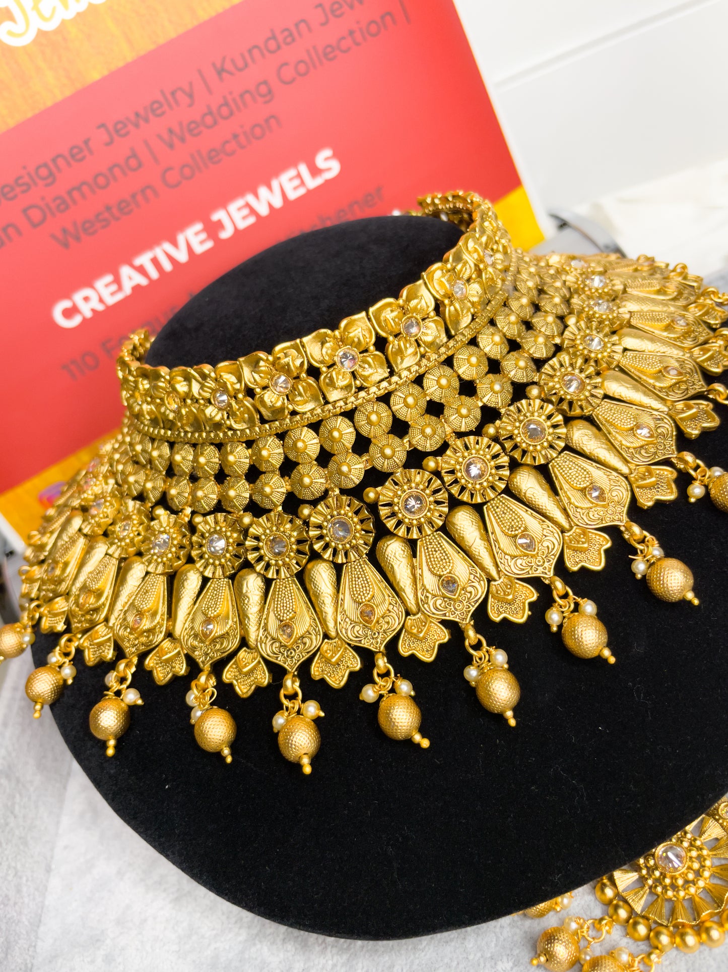 Traditional Bridal Choker Set | Womens Wedding Jewellery | Creative Jewels