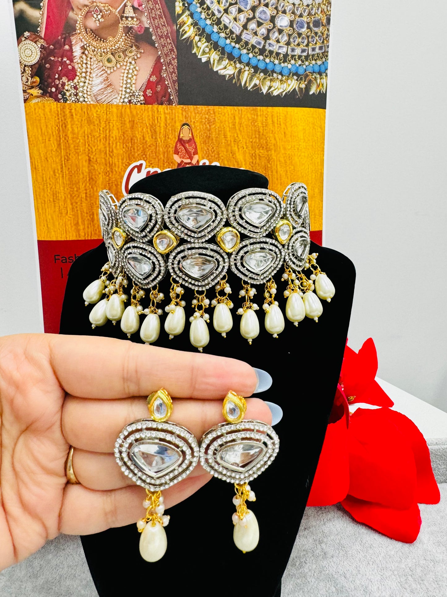 Polki Kundan Choker Set