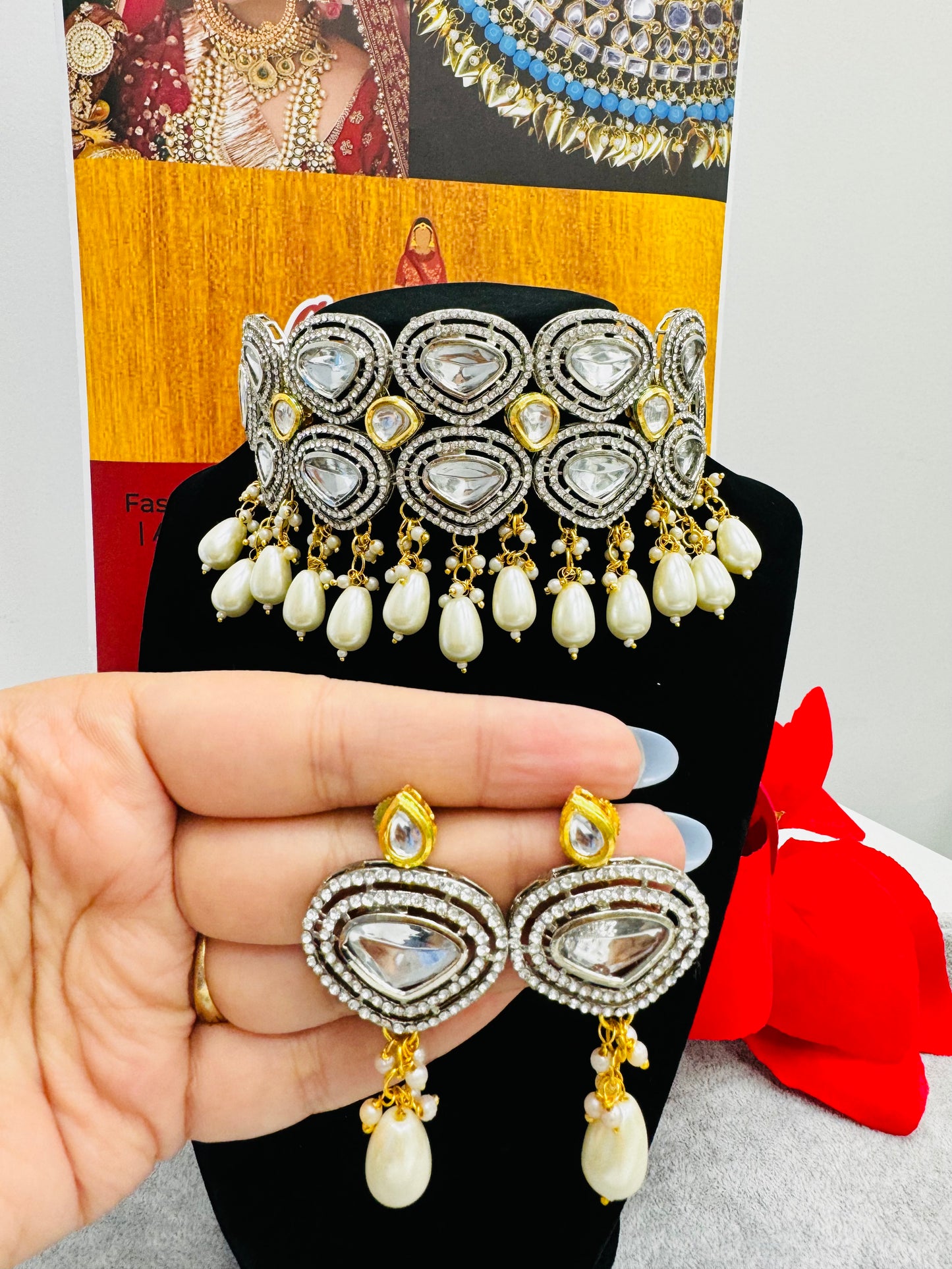 Polki Kundan Choker Set