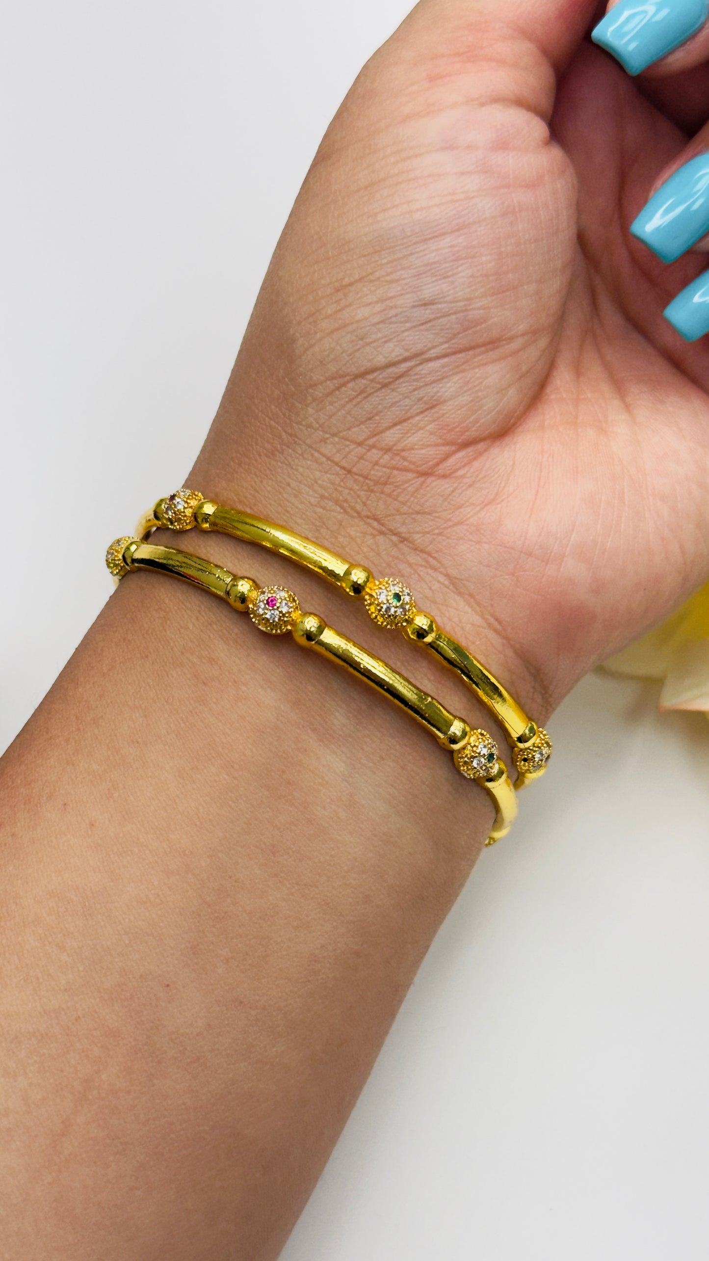 Micro Gold Bangles – Graceful Luxe