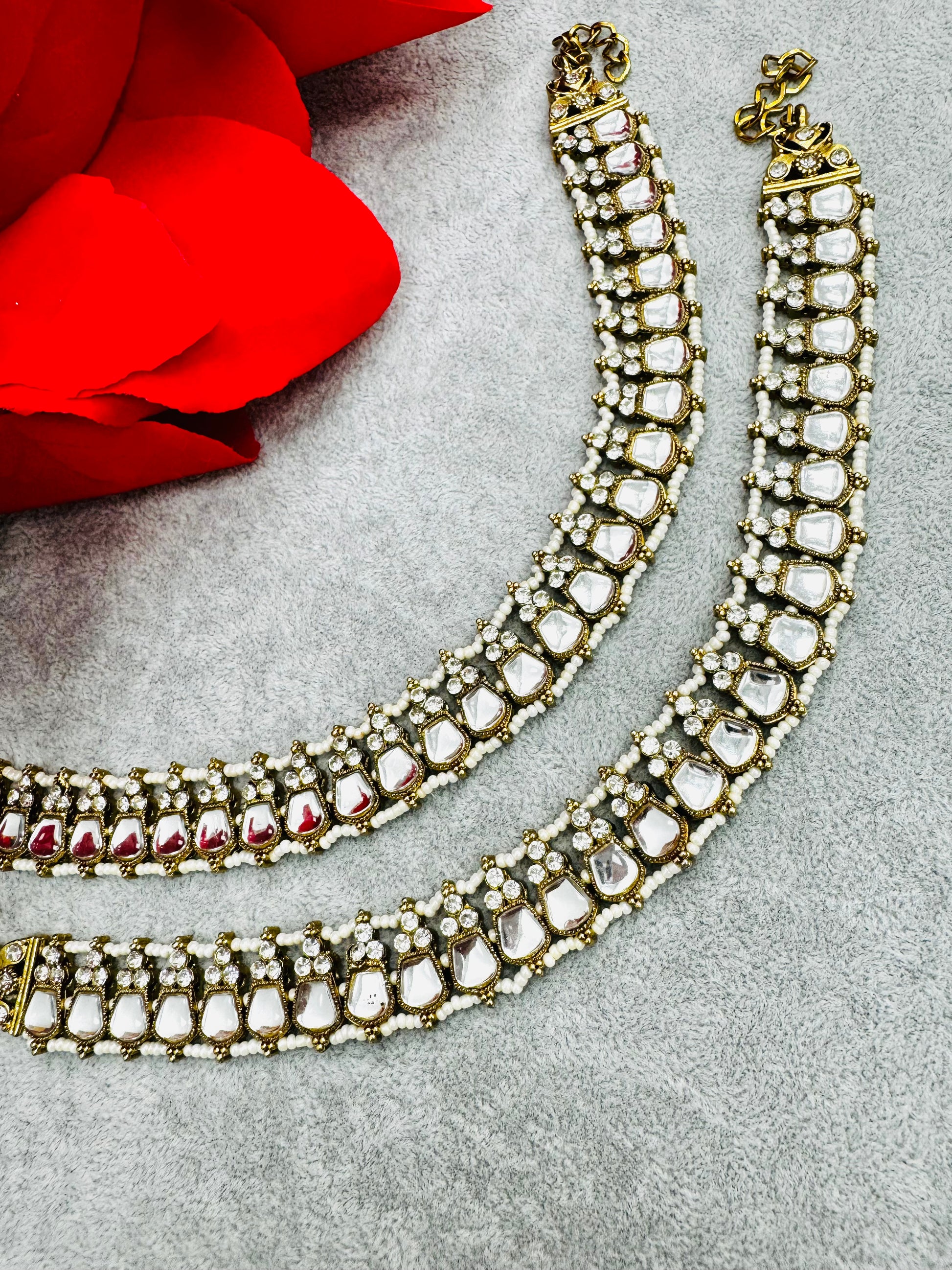 Stunning Kundan Anklets Online