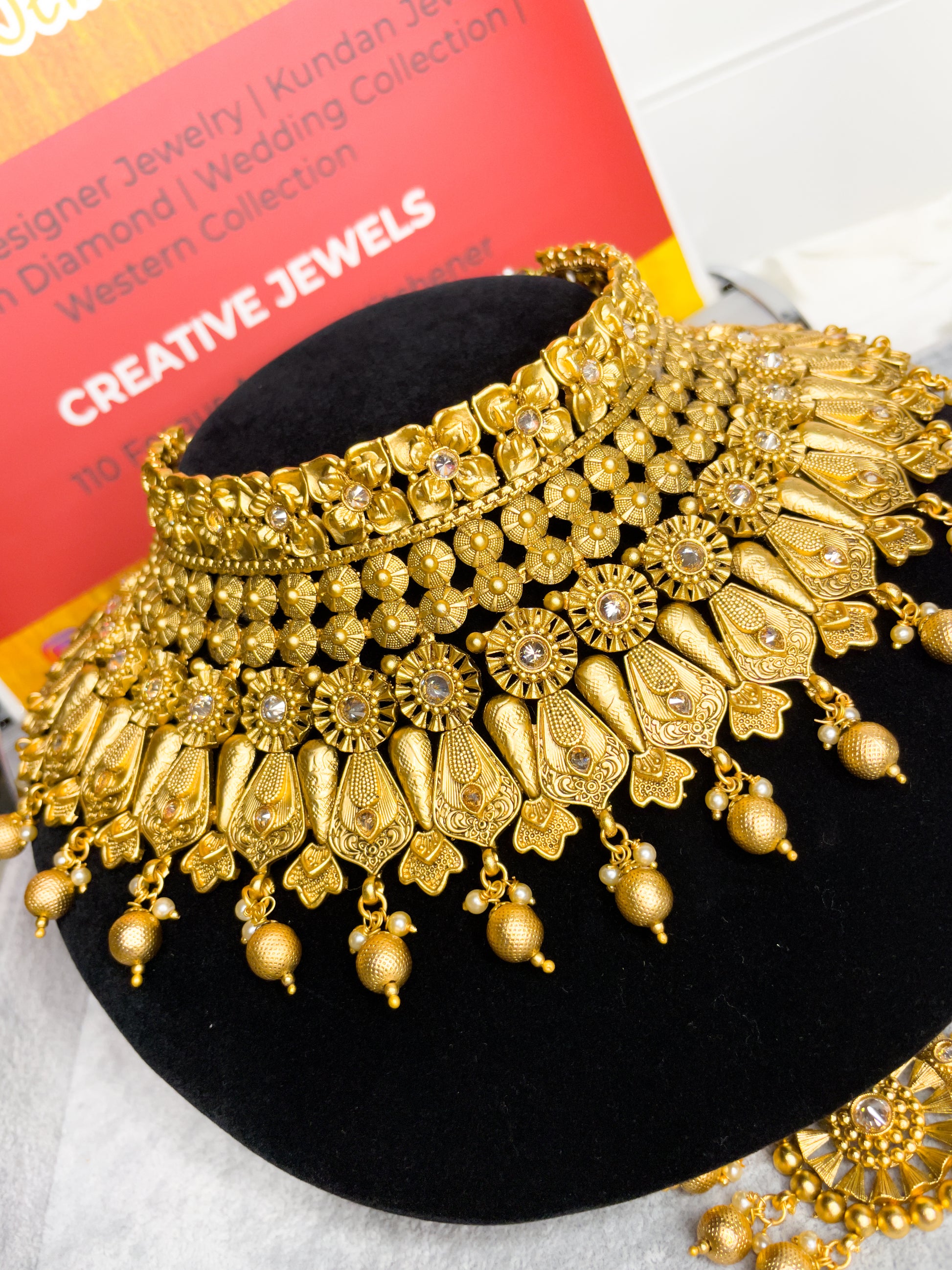 Traditional Bridal Choker Set | Womens Wedding Jewellery | Creative Jewels