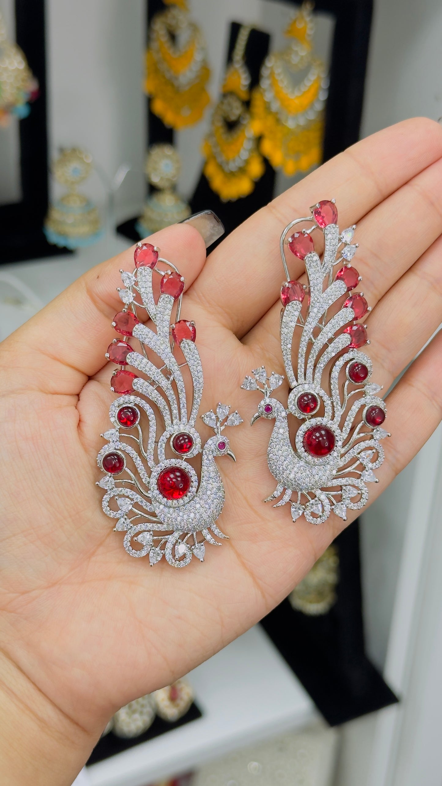 AD Earrings – Dazzling Diamond Charm