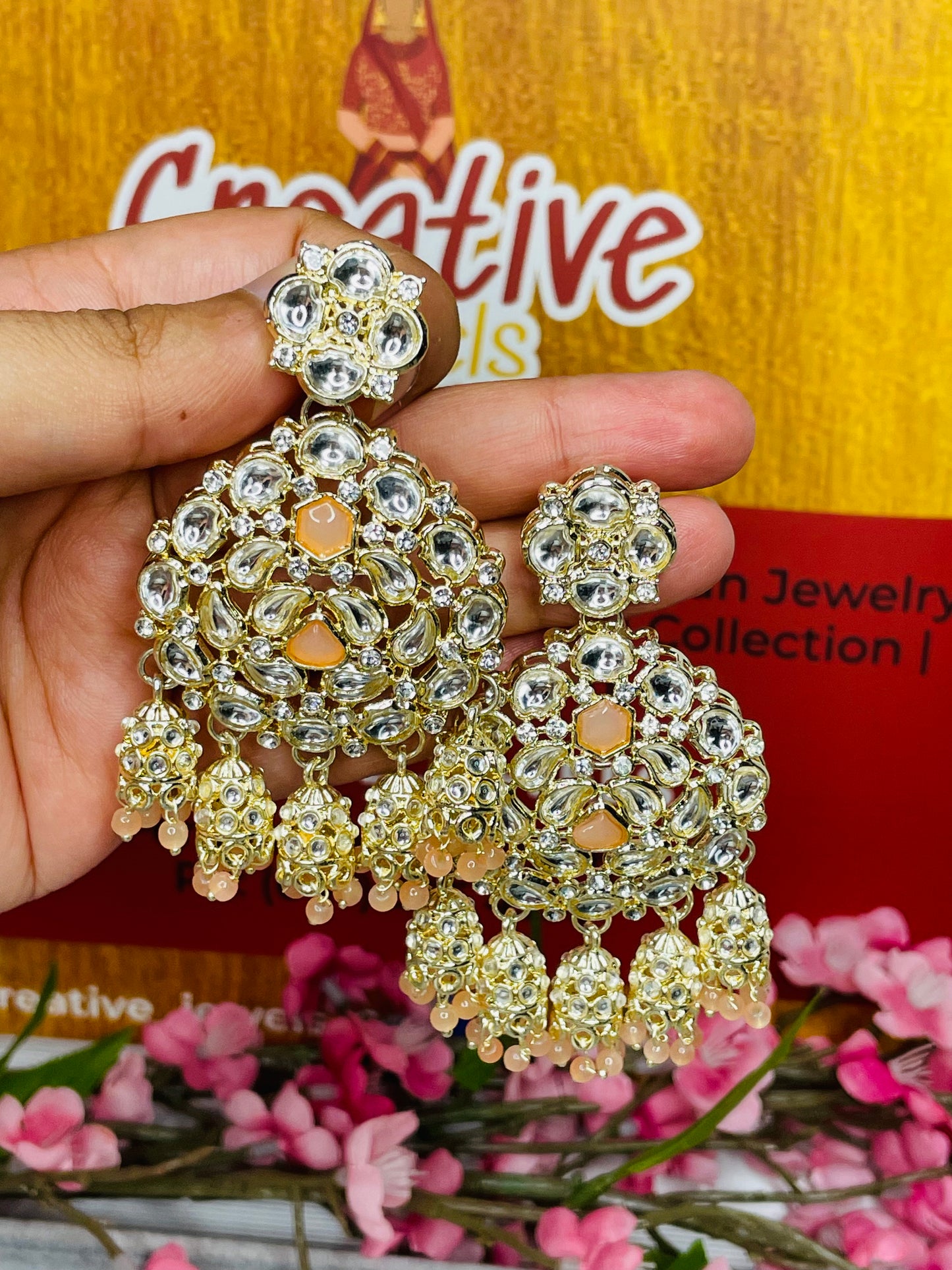 Kundan Earrings - Creative Jewels