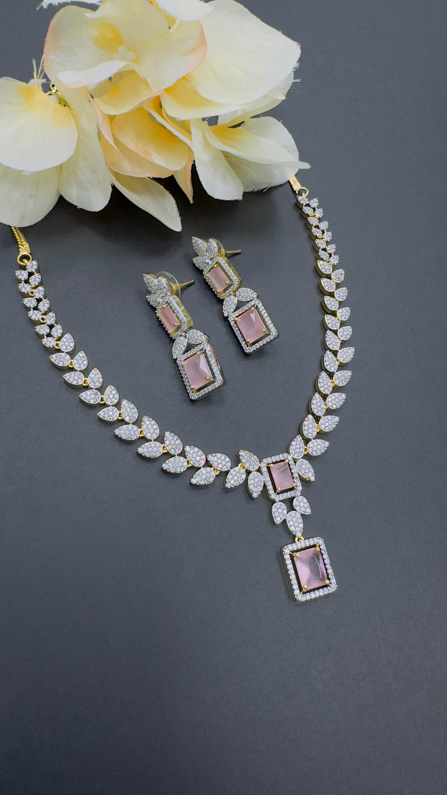 Luxe Aura: AD Necklace Set | Creative Jewels