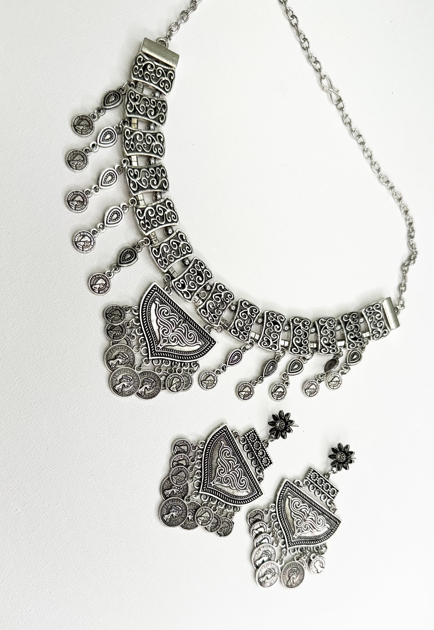 Oxidized Necklace Set