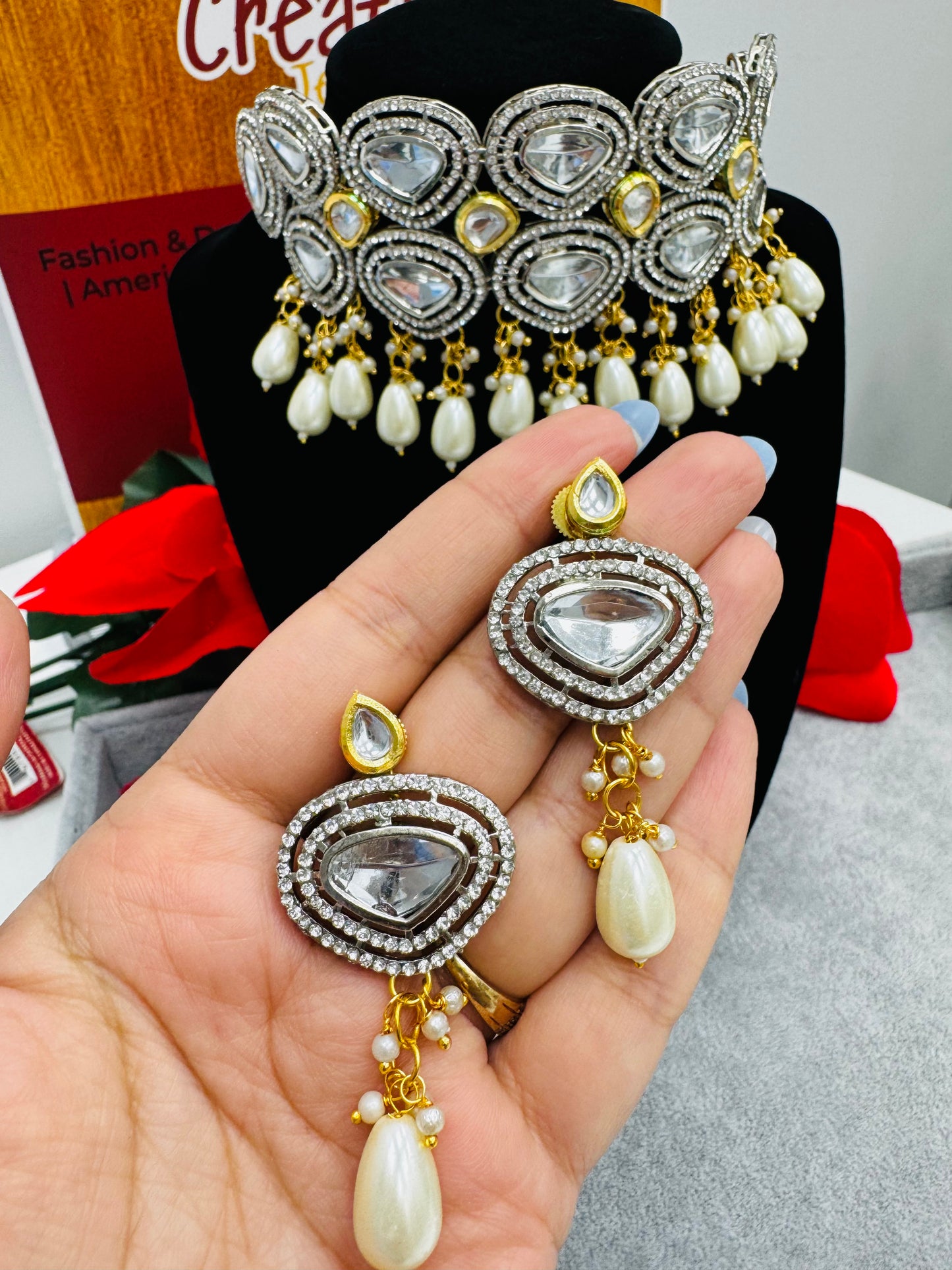 Polki Kundan Choker Set