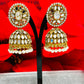 Reflective Splendor: Mirror Jhumki & Tikka Set by Creative Jewels