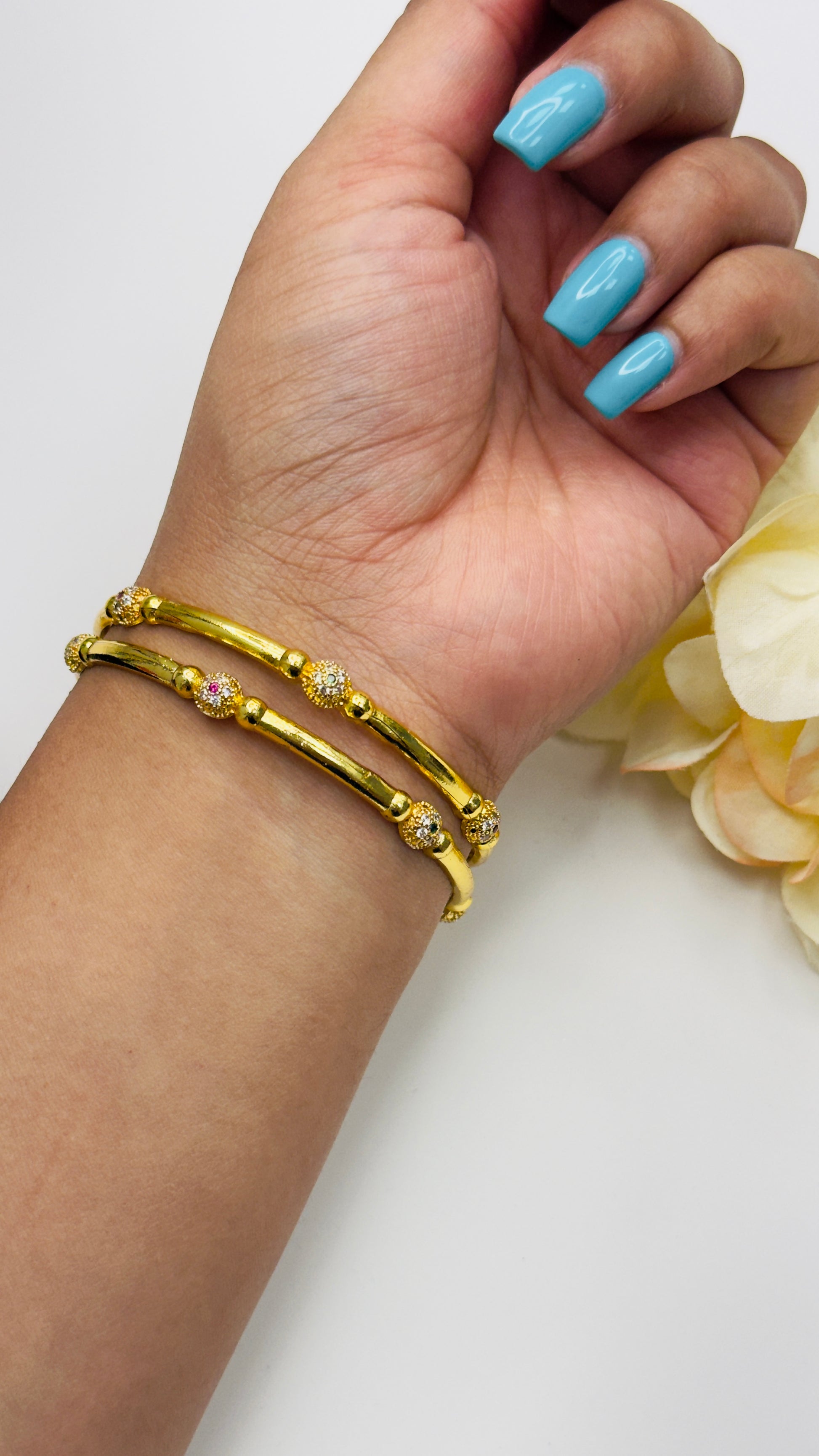 Micro Gold Bangles – Graceful Luxe