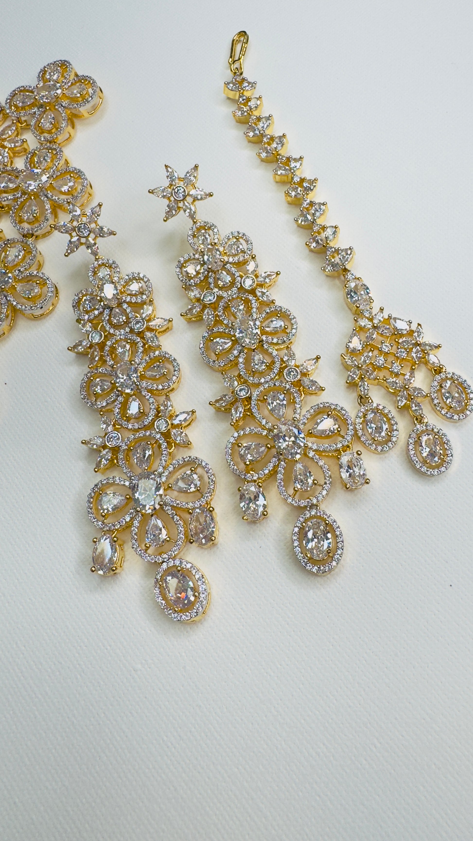  Radiant American Diamond Set | Creative Jewels