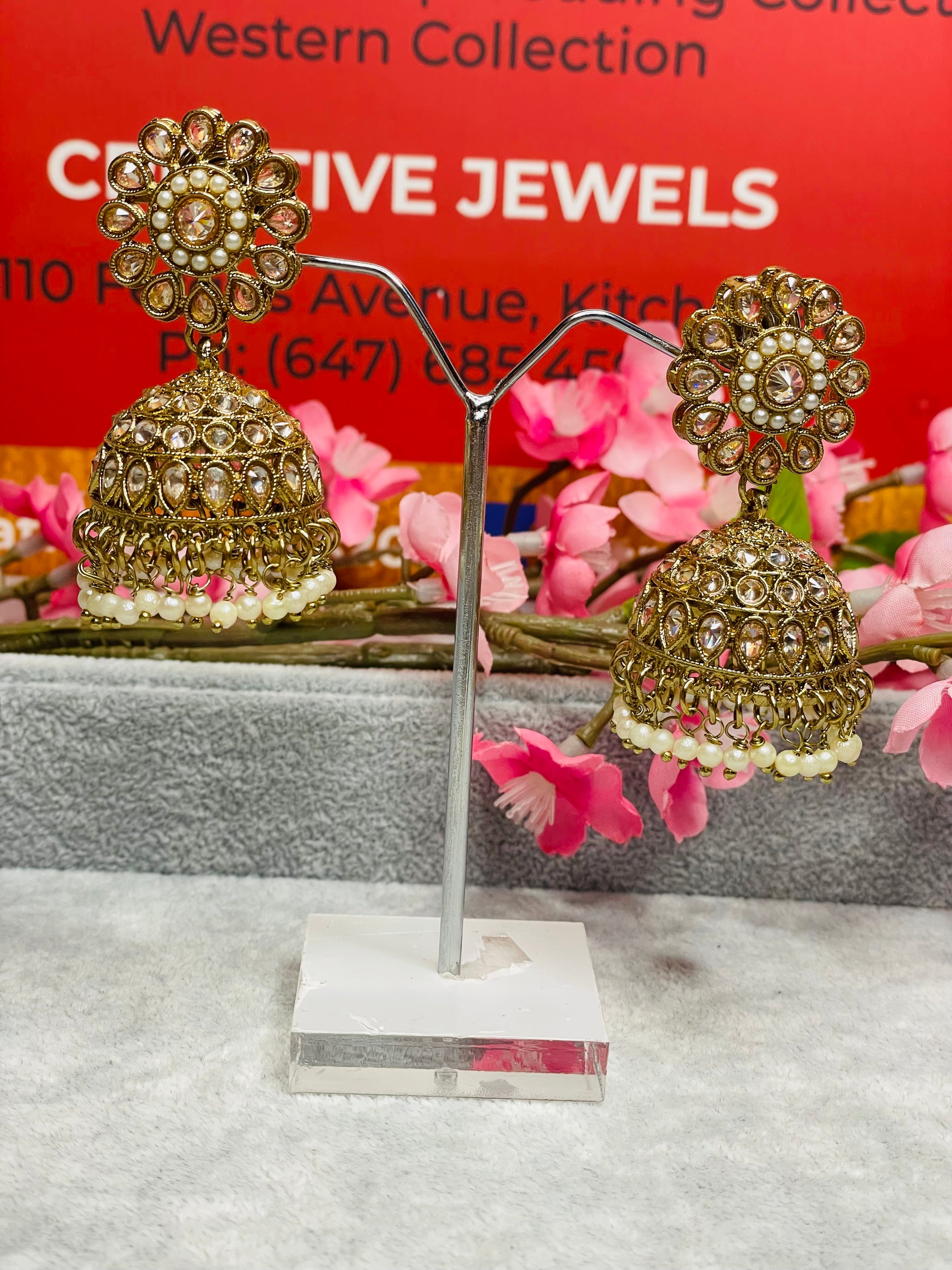 Jhumki tikka set, Indian Jewellery in Canada, Indian Jewelry near me, Indian Jewellery store, Polki Set