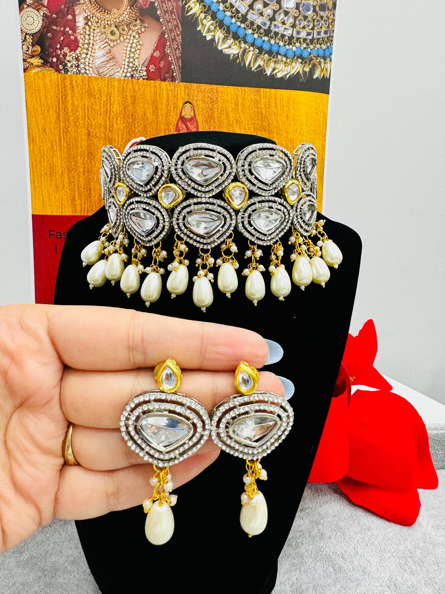 Polki Kundan Choker Set