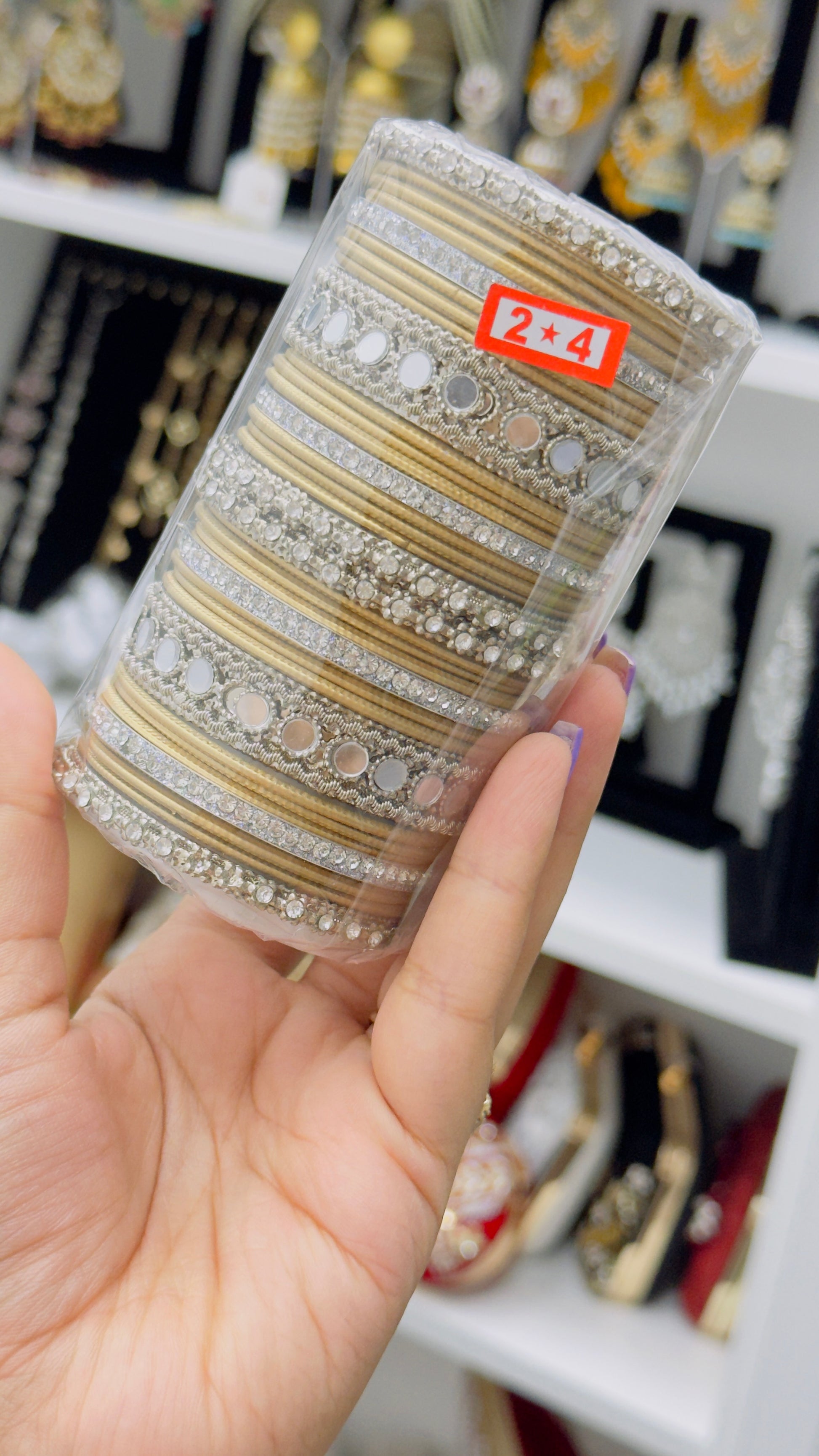 Silver Bangles Set -2.4 