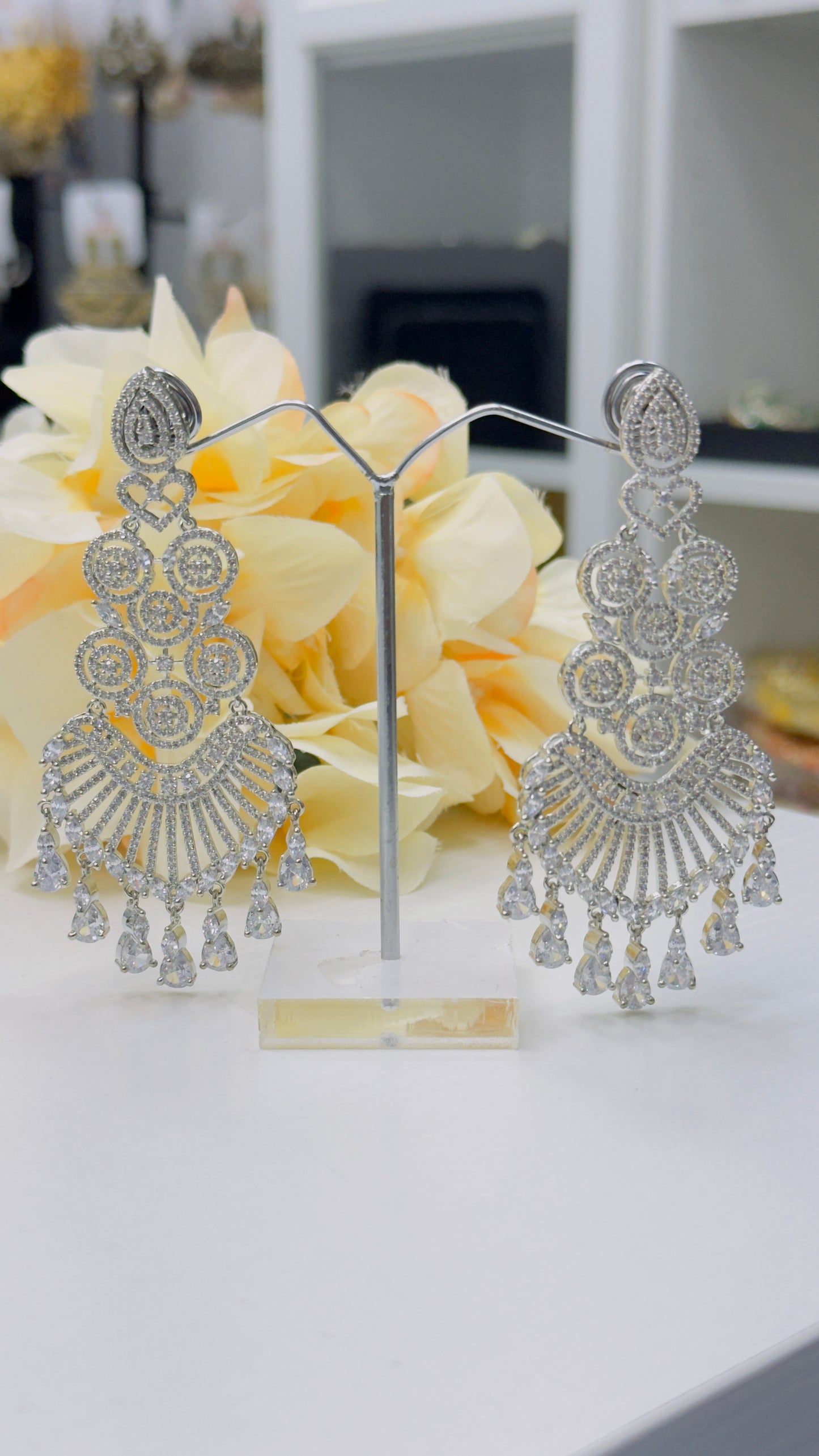 AD Earrings – Elegant Diamond Sparkle