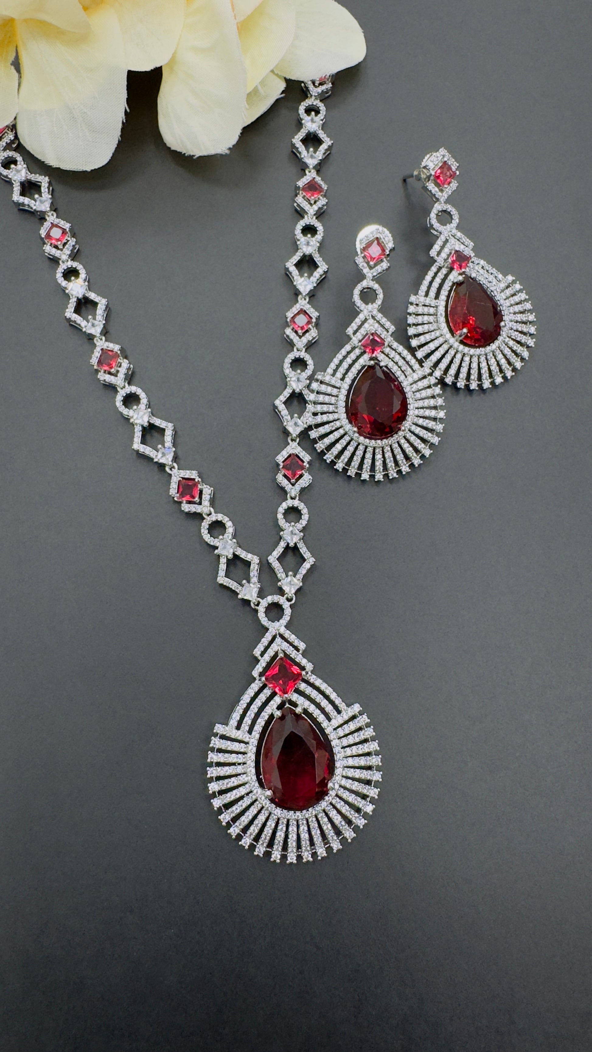 Luxe Aura: AD Necklace Set | Creative Jewels