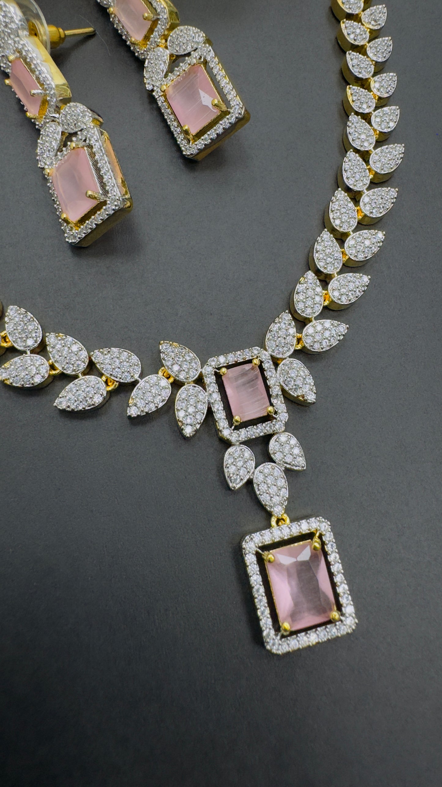 Luxe Aura: AD Necklace Set | Creative Jewels