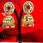 Reflective Splendor: Mirror Jhumki & Tikka Set by Creative Jewels