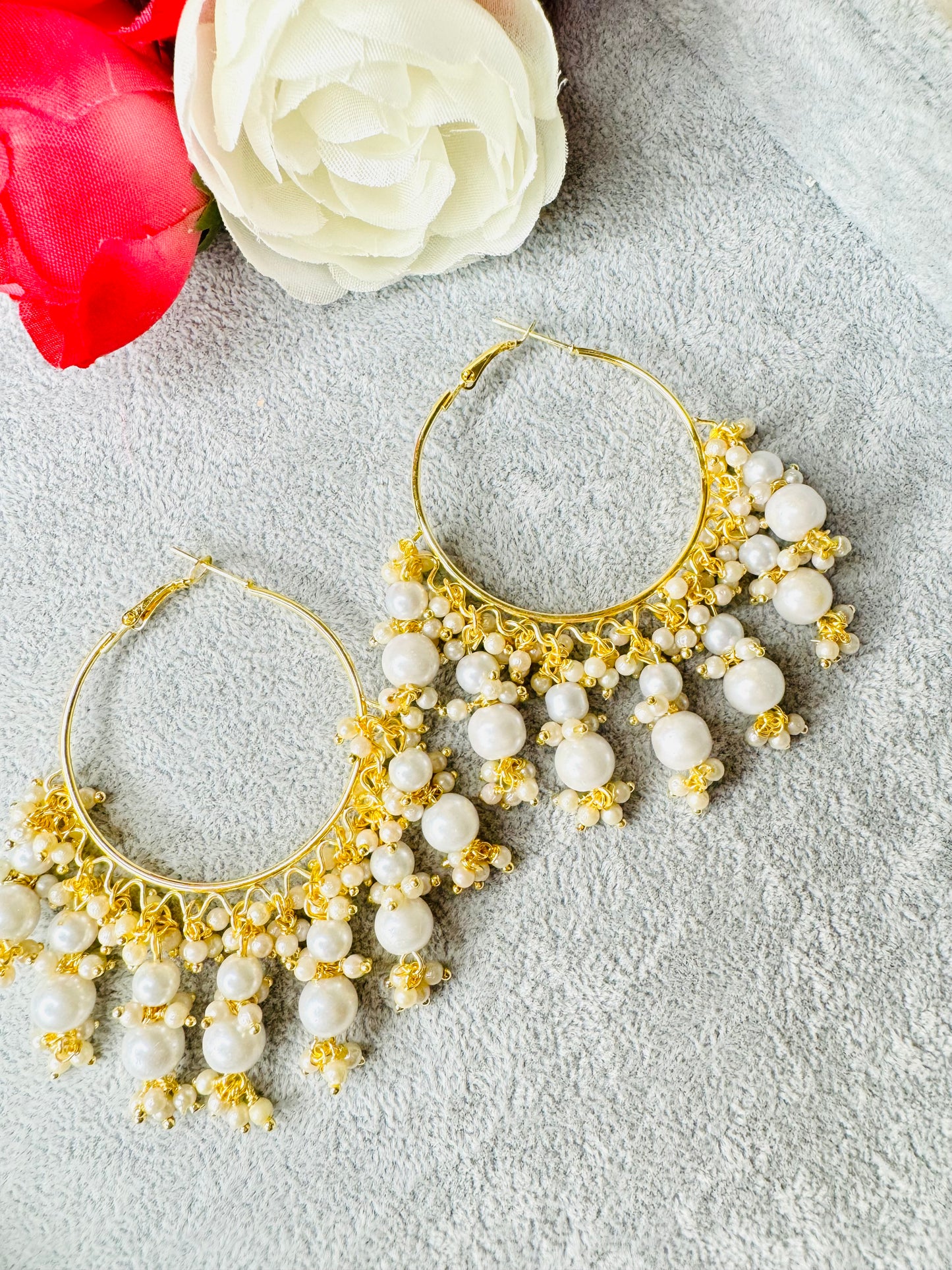 Stylish Pearl Baali Earrings by Creative Jewels