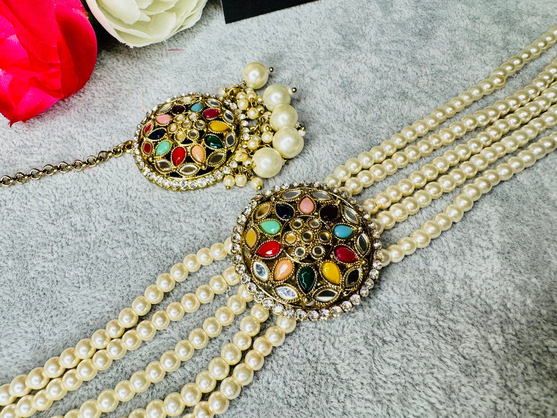 Mirror Choker Set | Indian Jewellery Choker Necklace | Creative Jewels