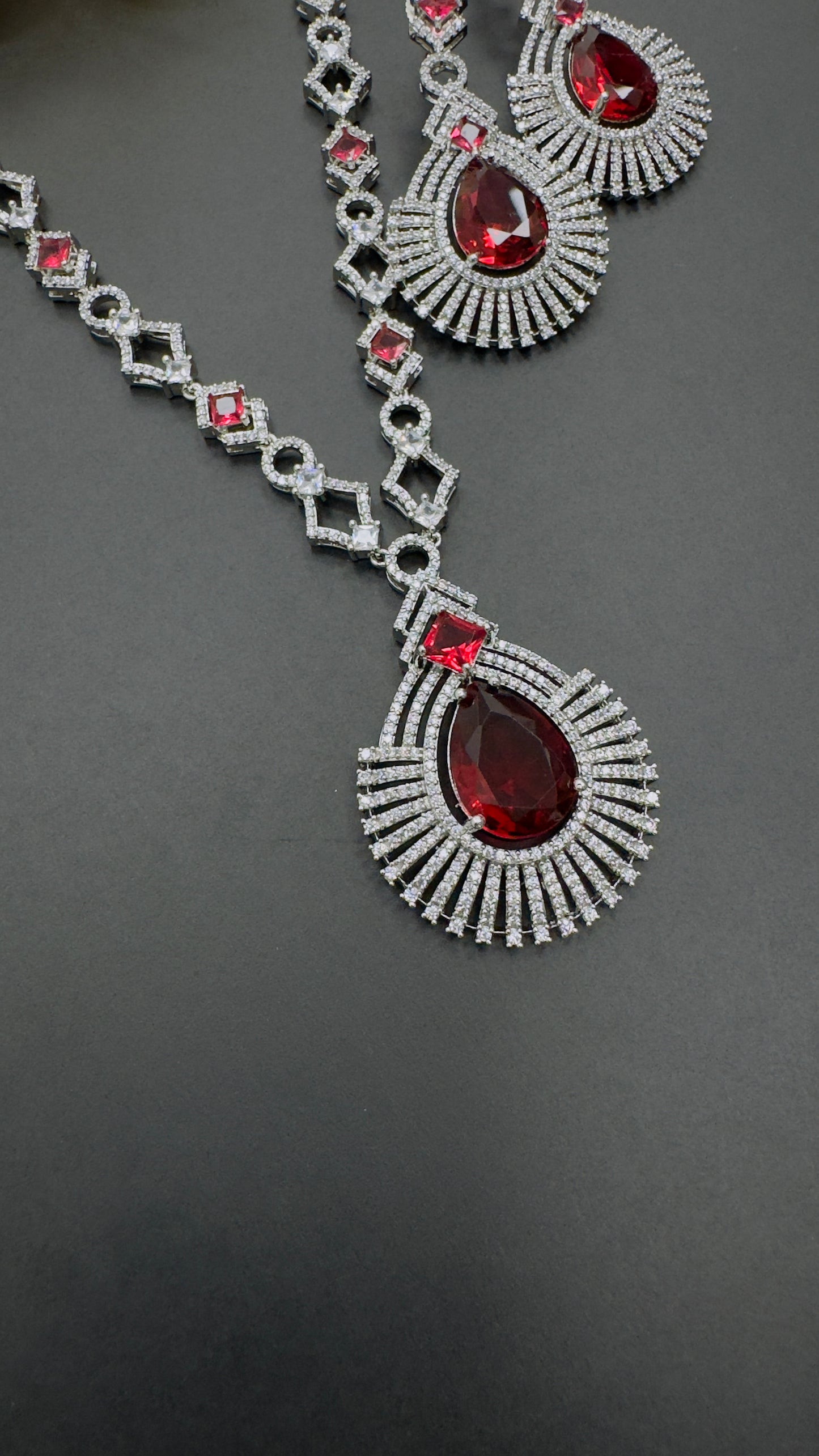 Luxe Aura: AD Necklace Set | Creative Jewels