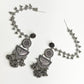 Oxidized Jhumki’s with Sahare