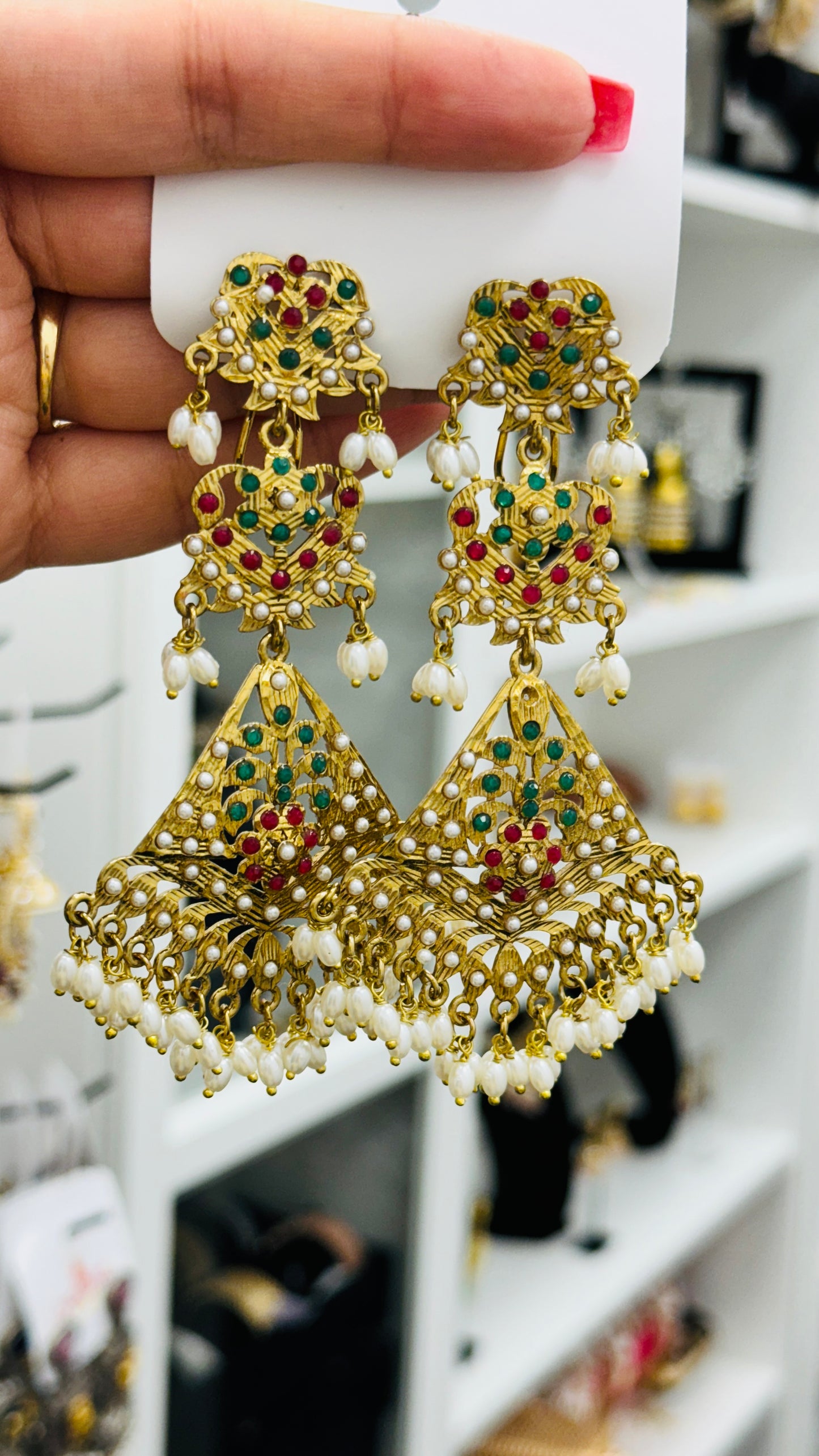 Jadau Earrings