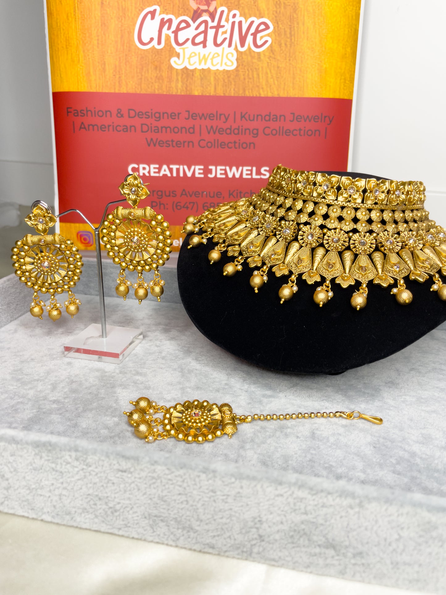 Traditional Bridal Choker Set | Womens Wedding Jewellery | Creative Jewels