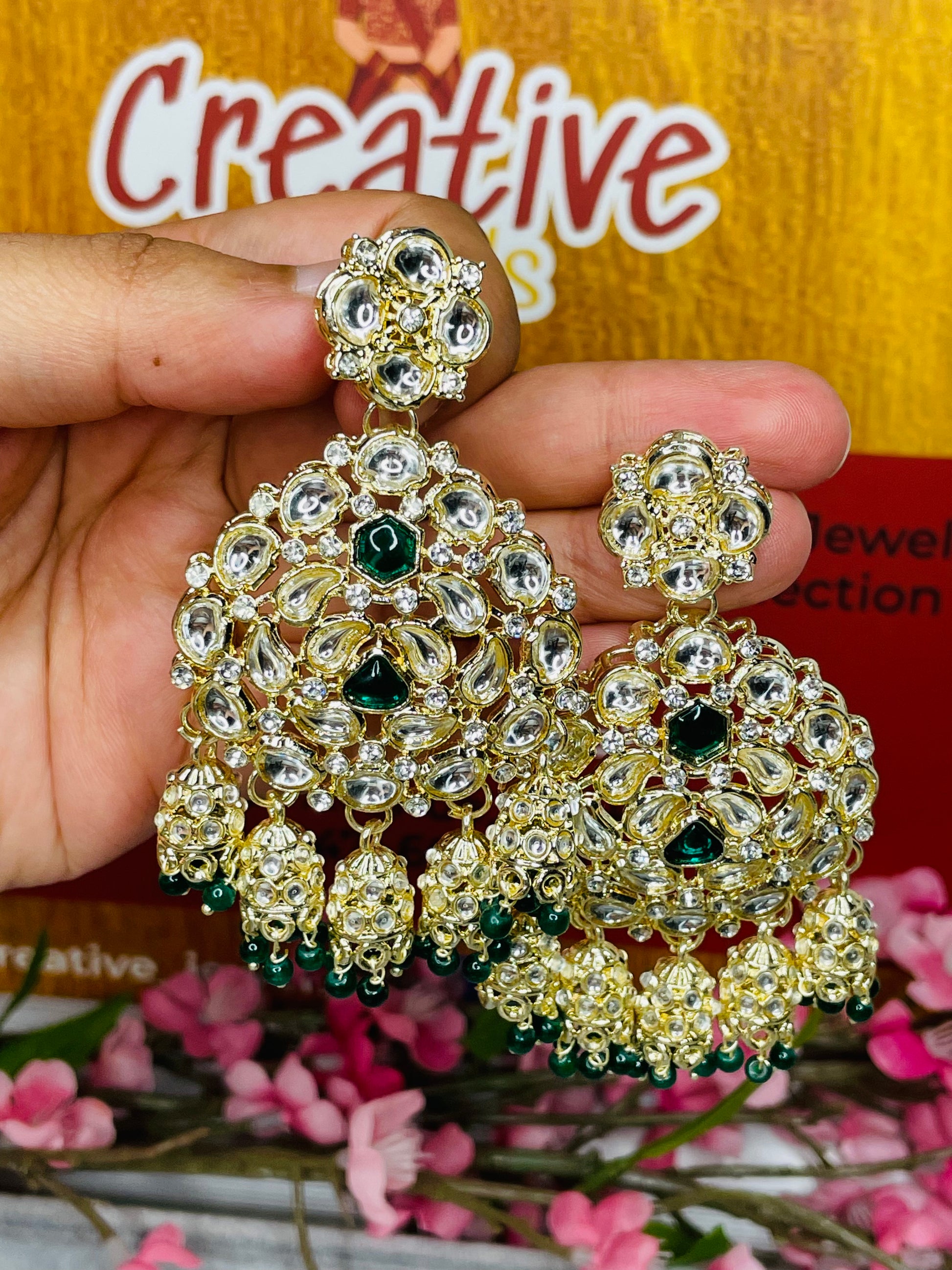 Kundan Earrings - Creative Jewels