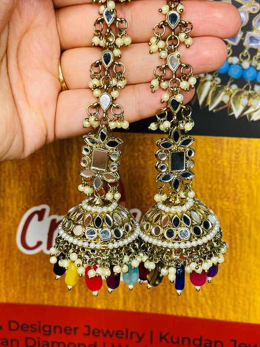 Mirror Jhumkas with Sahare: Elevate Your Look with Creative Jewels