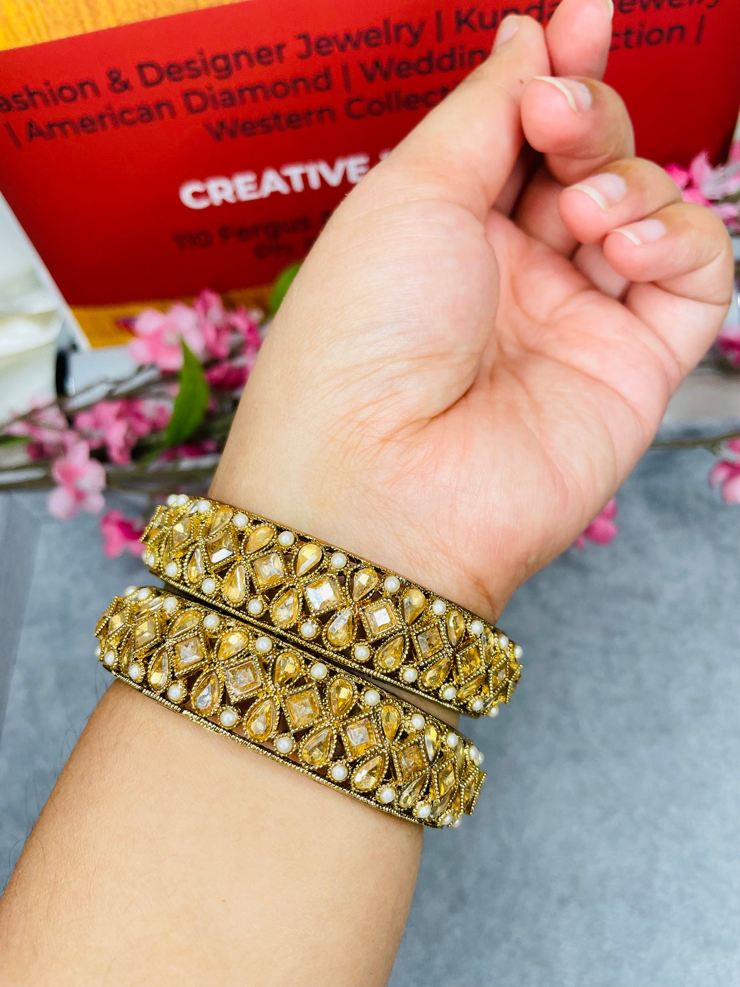 Timeless Polki Designs Polki Kada's | Creative Jewels