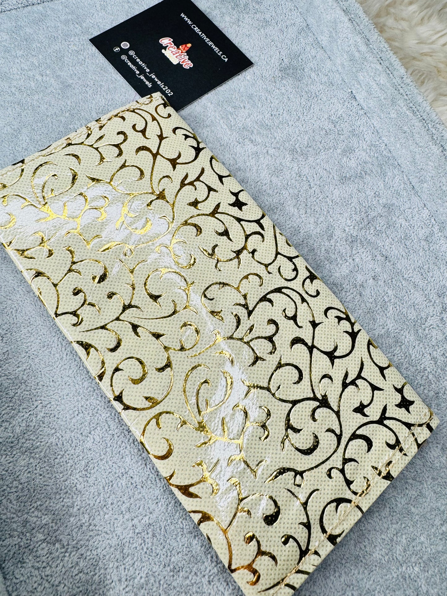 White and Gold Shagun Pouch