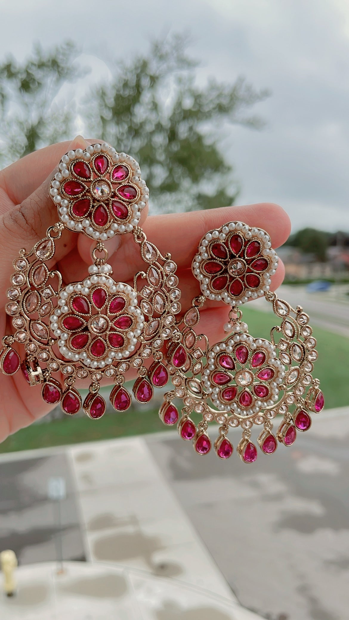 Elegant Polki Earrings for Graceful Looks - Creative Jewels