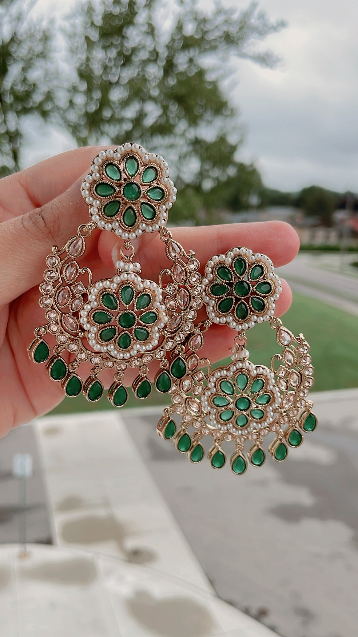 Elegant Polki Earrings for Graceful Looks - Creative Jewels