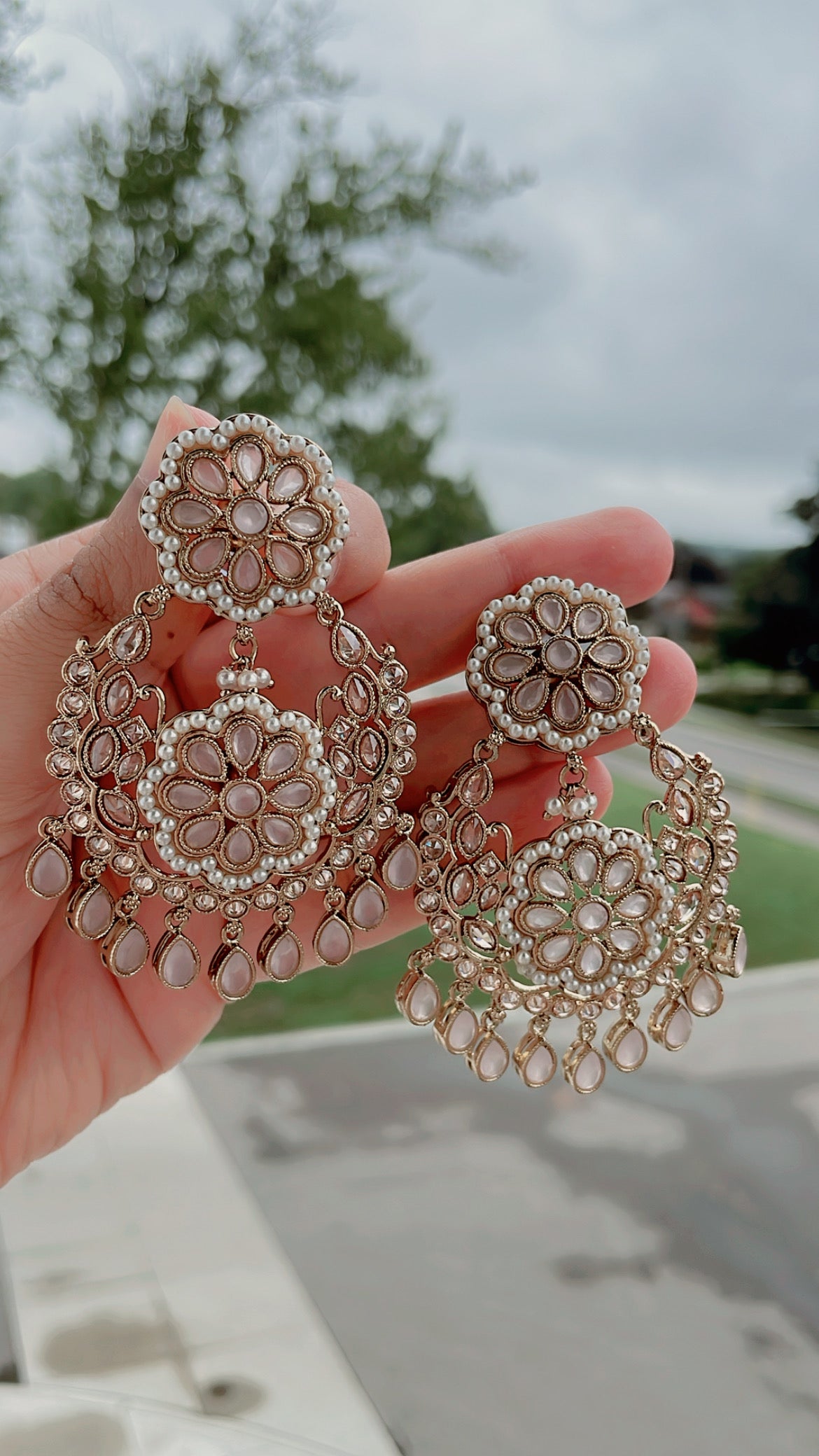 Elegant Polki Earrings for Graceful Looks - Creative Jewels