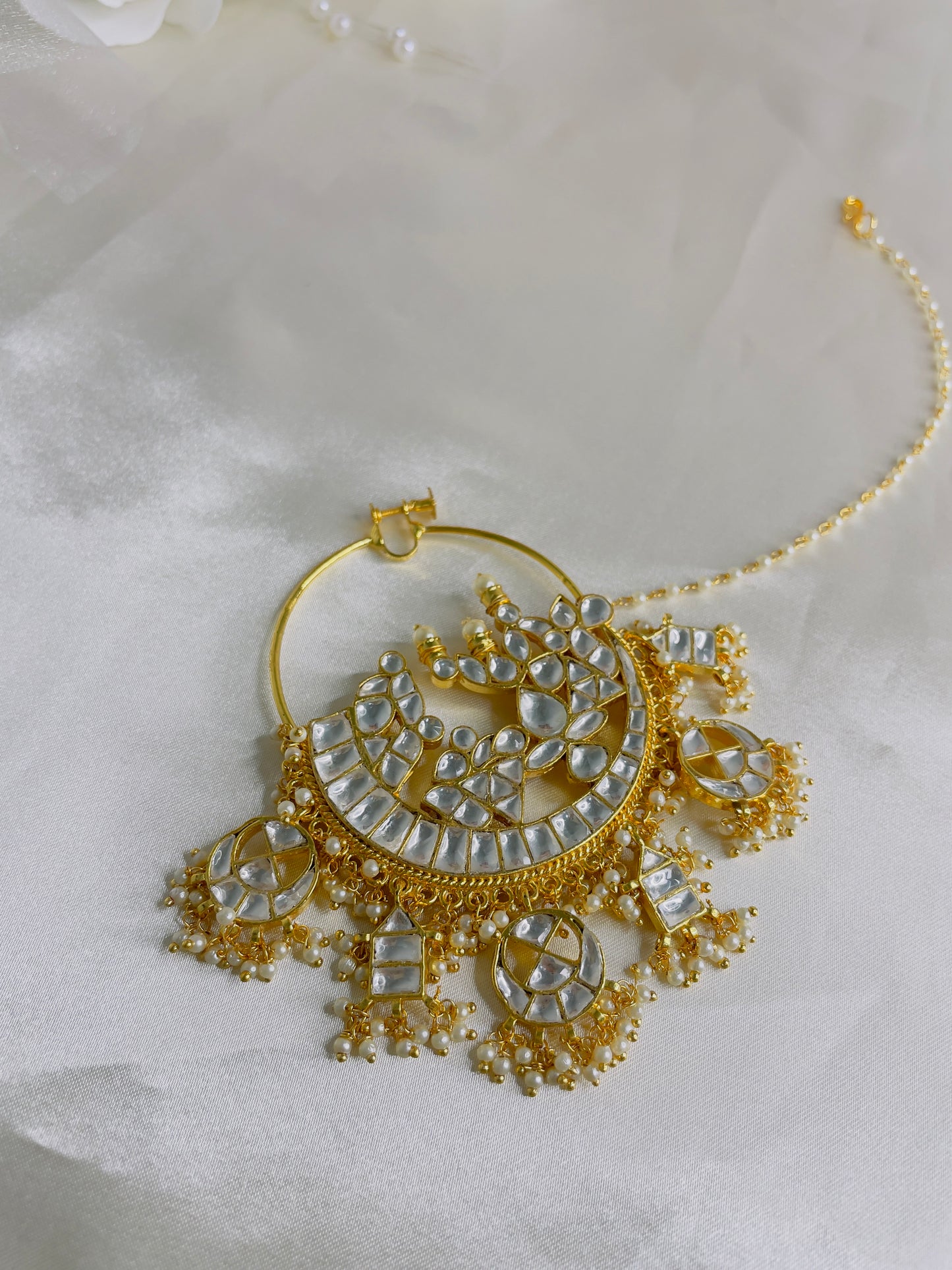 Pachi Kundan Bridal Nose Ring