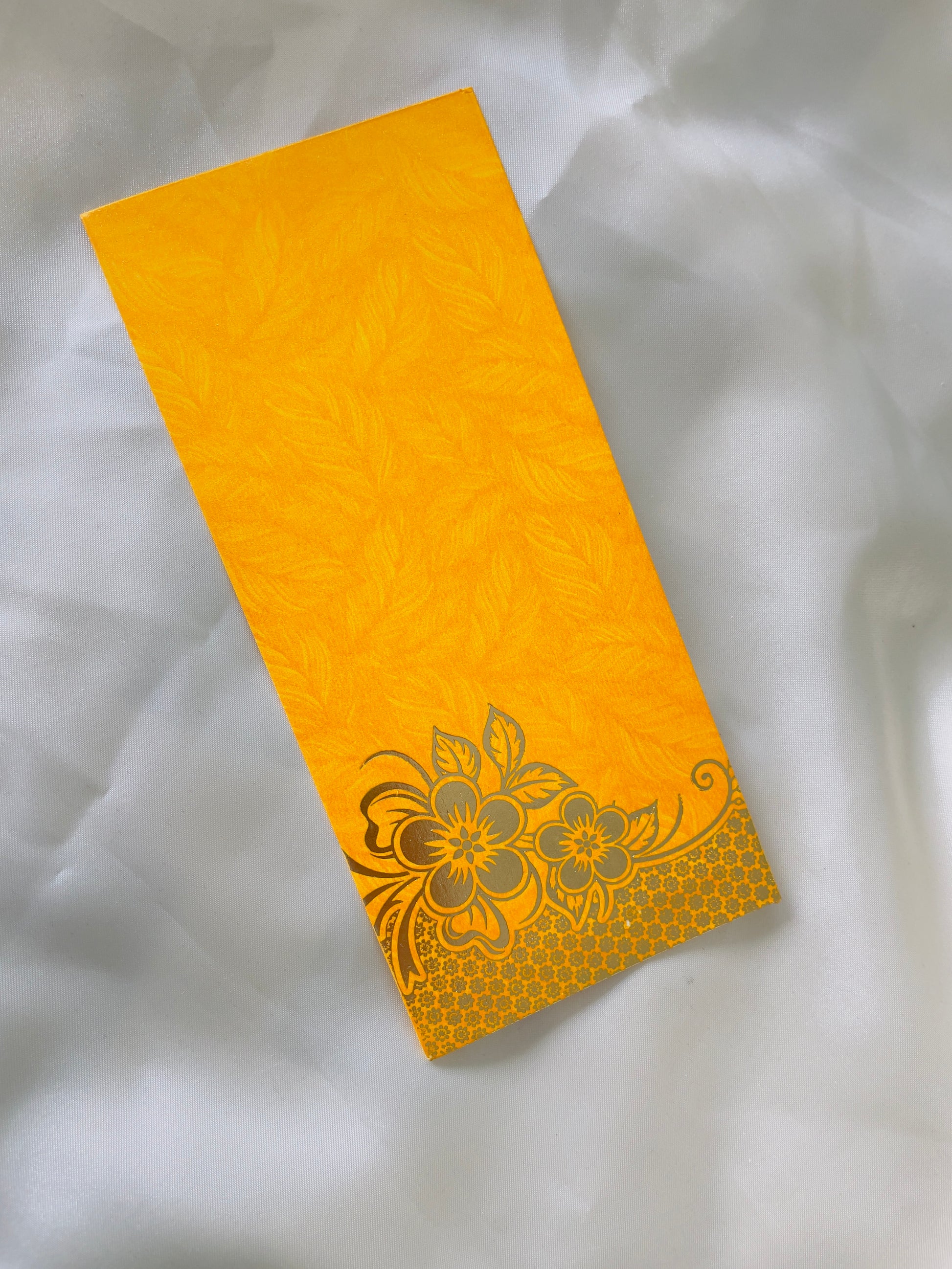 Printed Yellow Pouch - Vibrant yellow pouch with eye-catching print by Creative Jewels