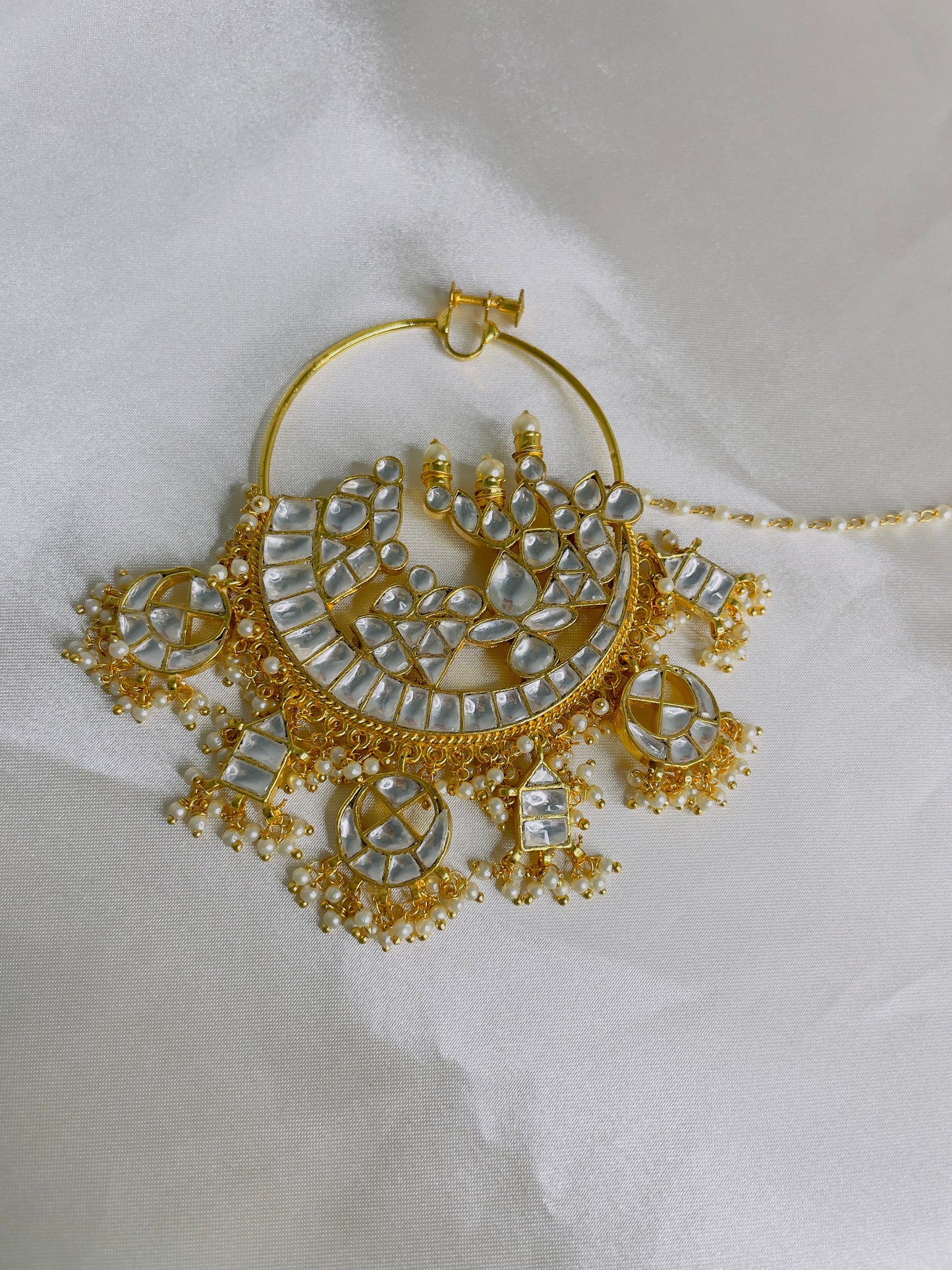 Pachi Kundan Bridal Nose Ring