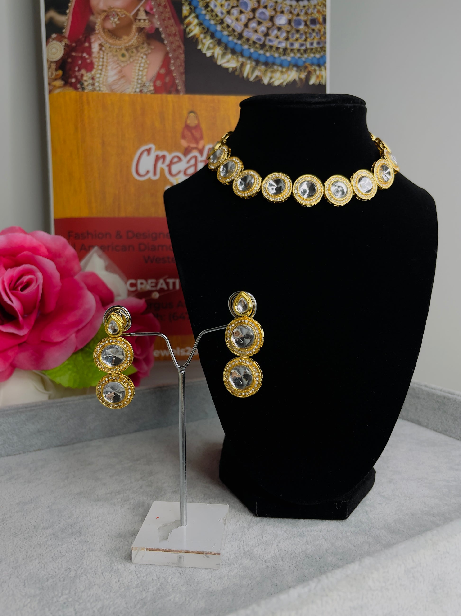 Designer Polki Necklace Set | Shine Bright with Creative Jewels