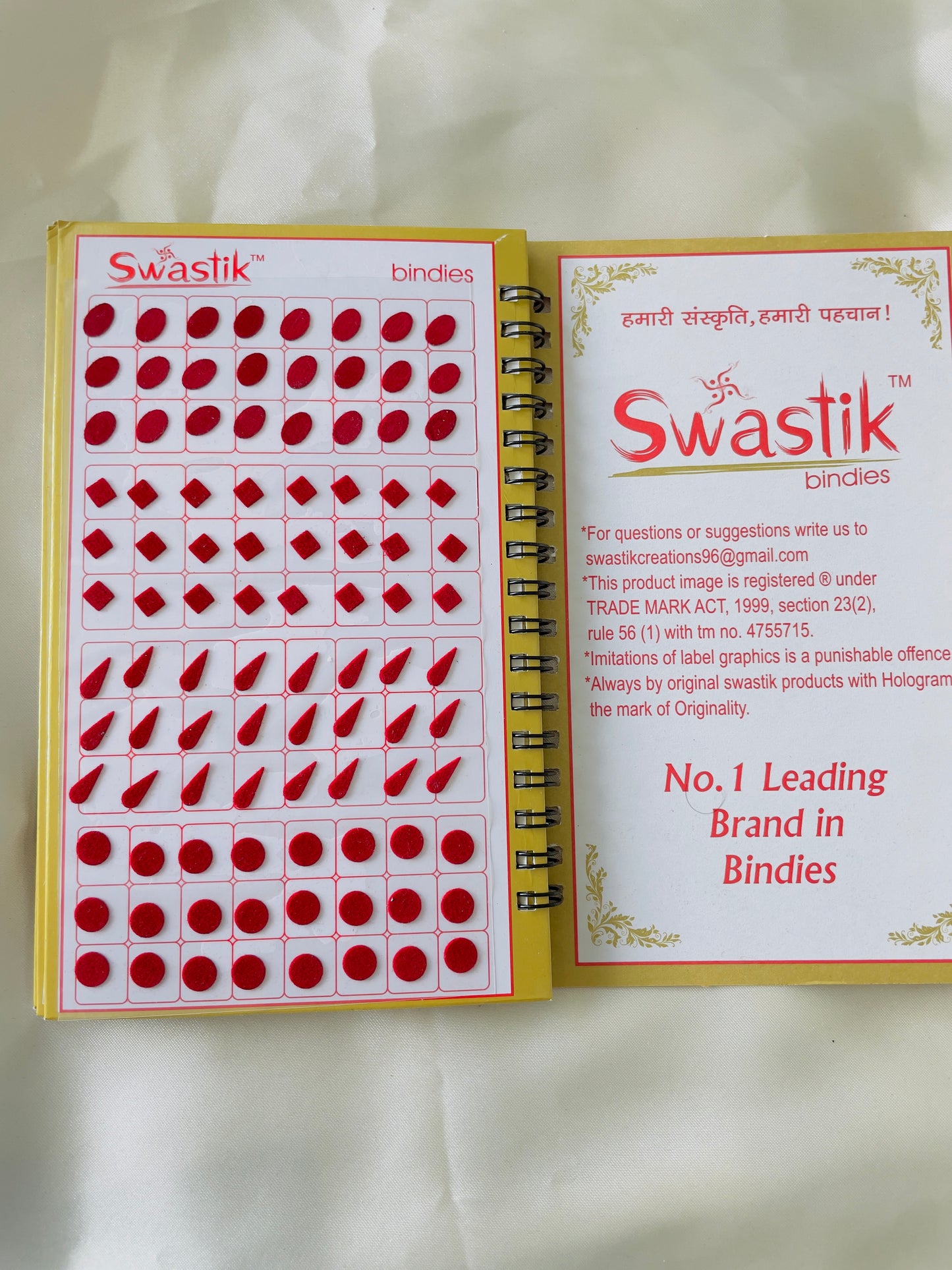 Multicolor Plain Bindi Book - Creative Jewels