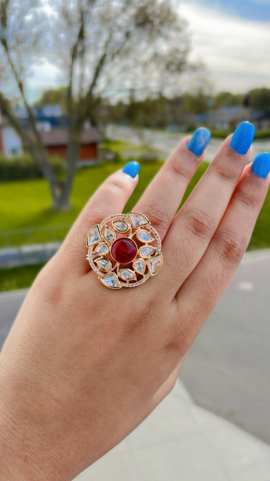 Tayani Kundan Ring: Sparkle and Shine with Creative Jewels