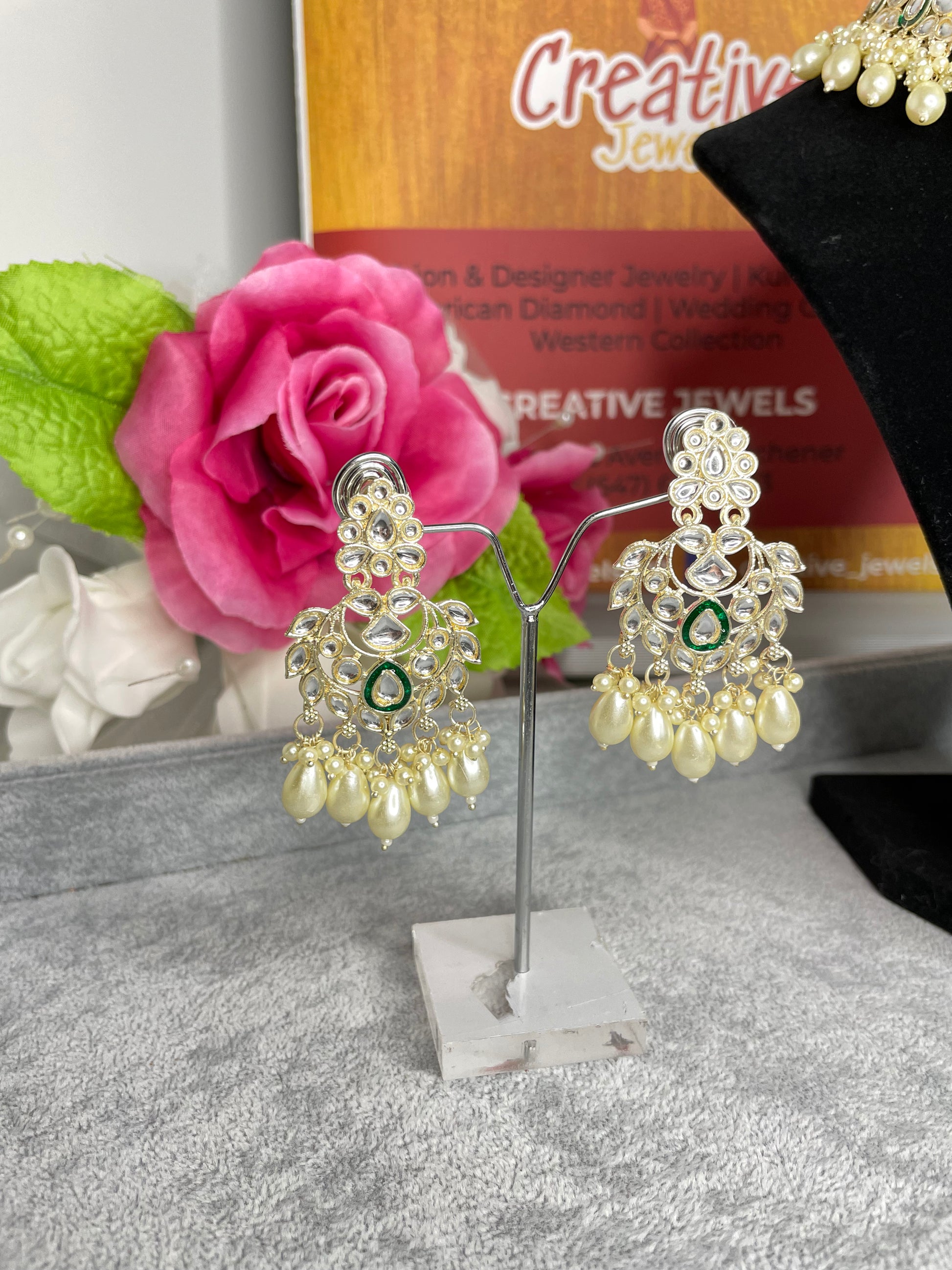 Trendy Dabbi Kundan Necklace Set - Creative Jewels