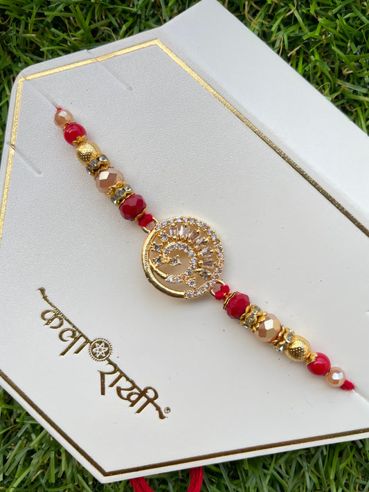 Rakhi with vibrant threads by Creative Jewels