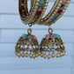 Creative Jewels Mirror Kada’s with Jhumki Earrings