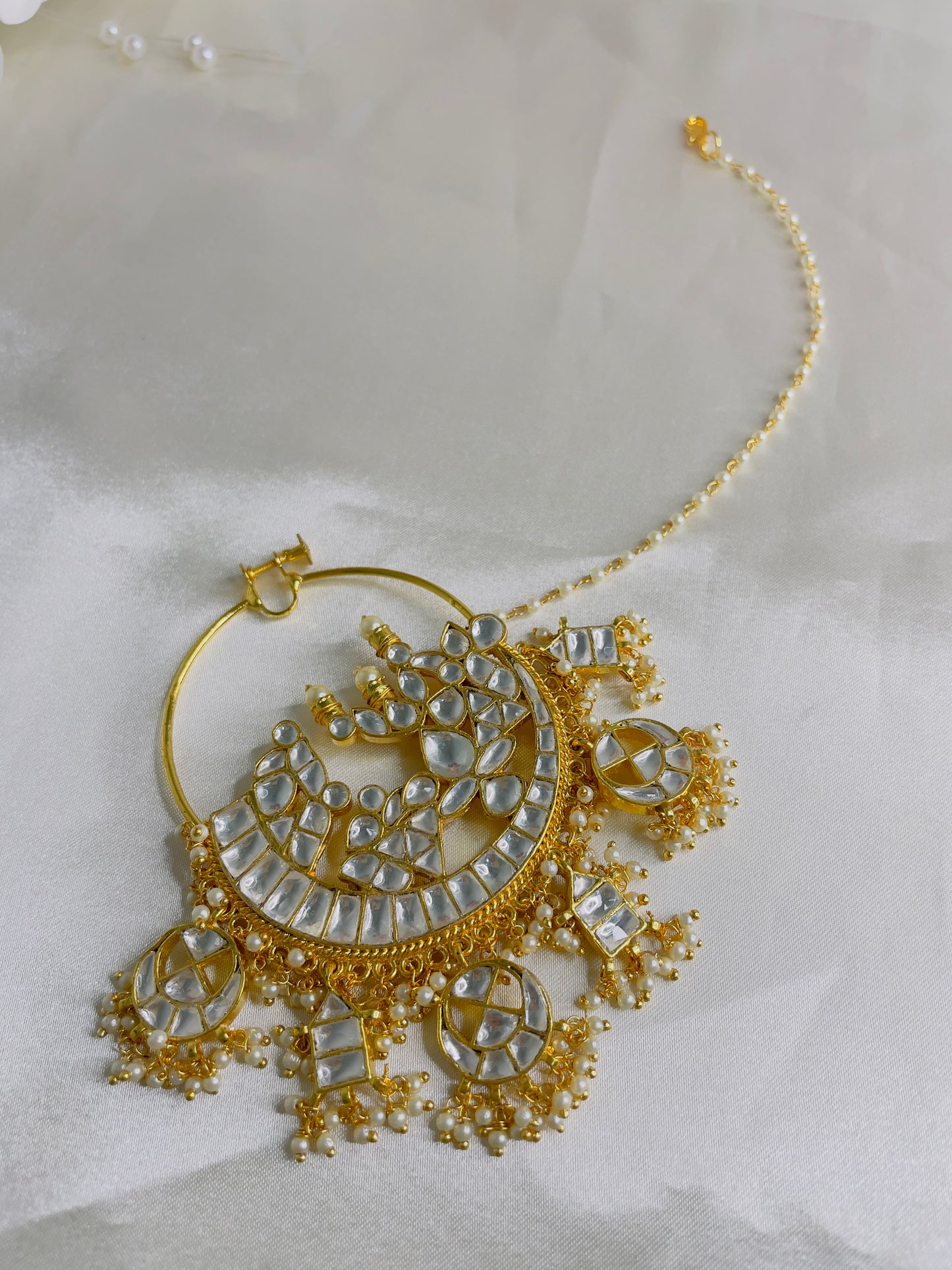 Pachi Kundan Bridal Nose Ring