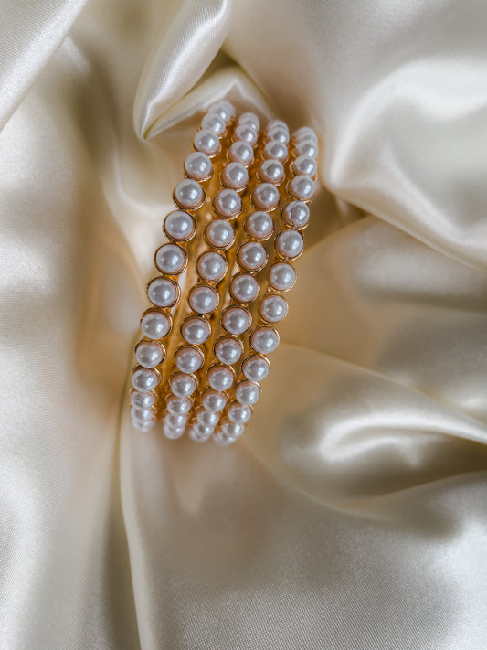 Luxurious Gold Pearl Kada’s for Timeless Beauty - Creative Jewels