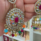 Reflective Splendor: Mirror Jhumki & Tikka Set by Creative Jewels