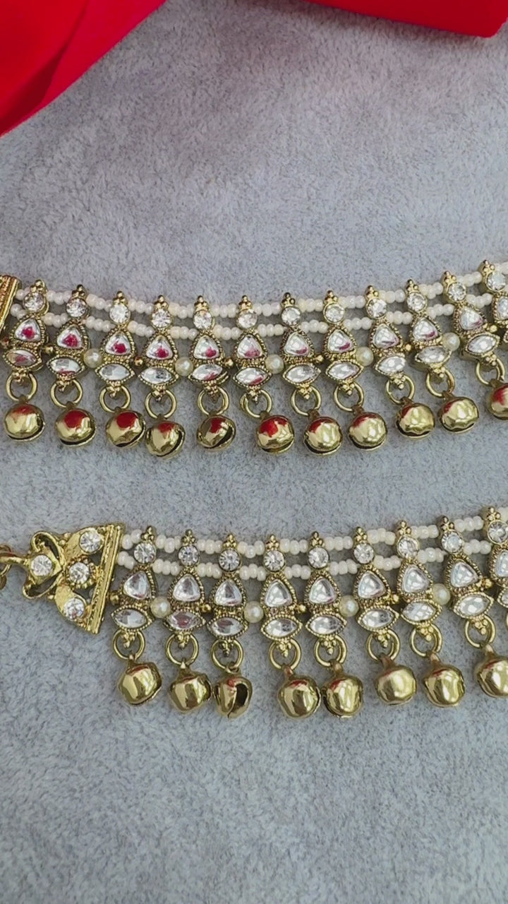 Kundan Anklets - Creative Jewels